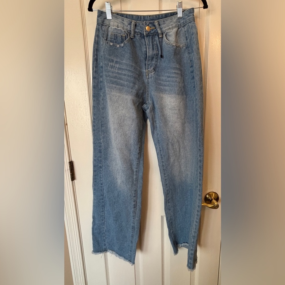Stylish Blue Denim Jeans Teenager Size Medium Jeans Boyfriend - Picture 2 of 7